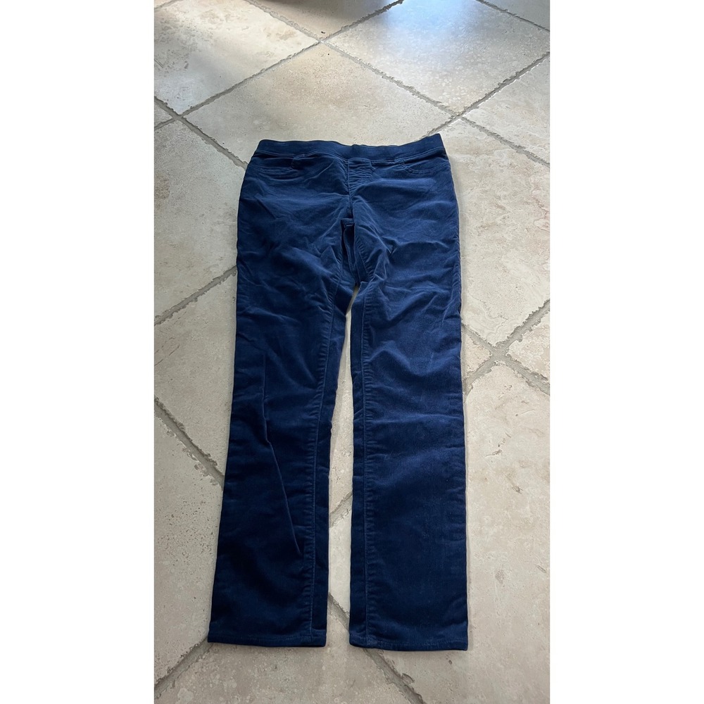 Lands End Girls 12+ Blue Corduroy Jeggings Pull On Pants Stretch Plus